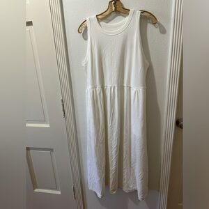 NWT White Target A New Day Midi Tank Dress with Pockets Size Large